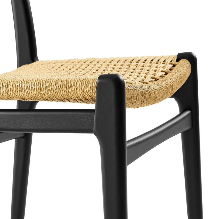 Wynn Rope and Wood Dining Side Chair in Black Natural
