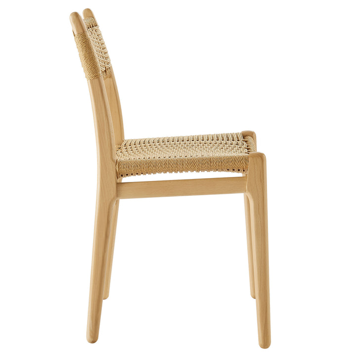 Wynn Rope and Wood Dining Side Chair in Natural