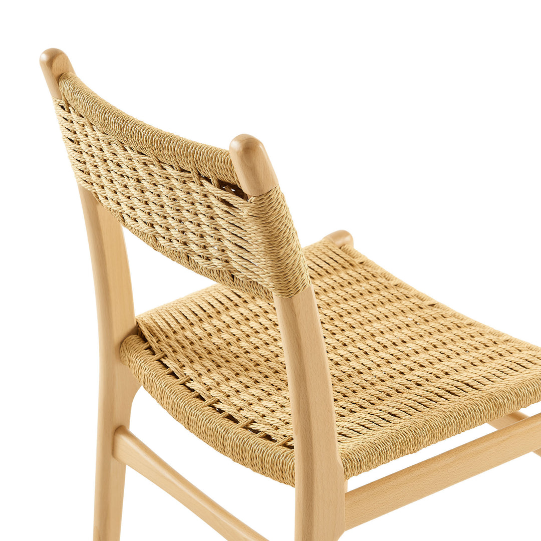Wynn Rope and Wood Dining Side Chair in Natural