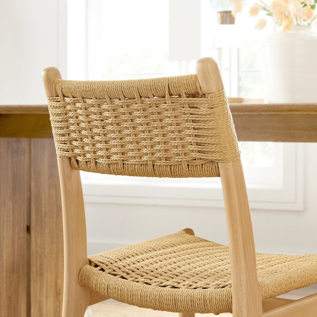 Wynn Rope and Wood Dining Side Chair in Natural