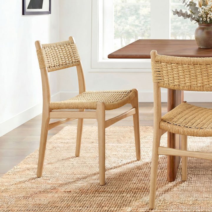 Wynn Rope and Wood Dining Side Chair in Natural