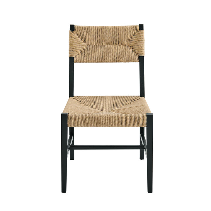 Bodie Wood Dining Chair Set of 2 in Black Natural