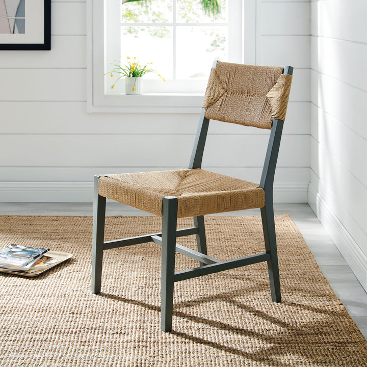 Bodie Wood Dining Chair Set of 2 in Light Gray Natural