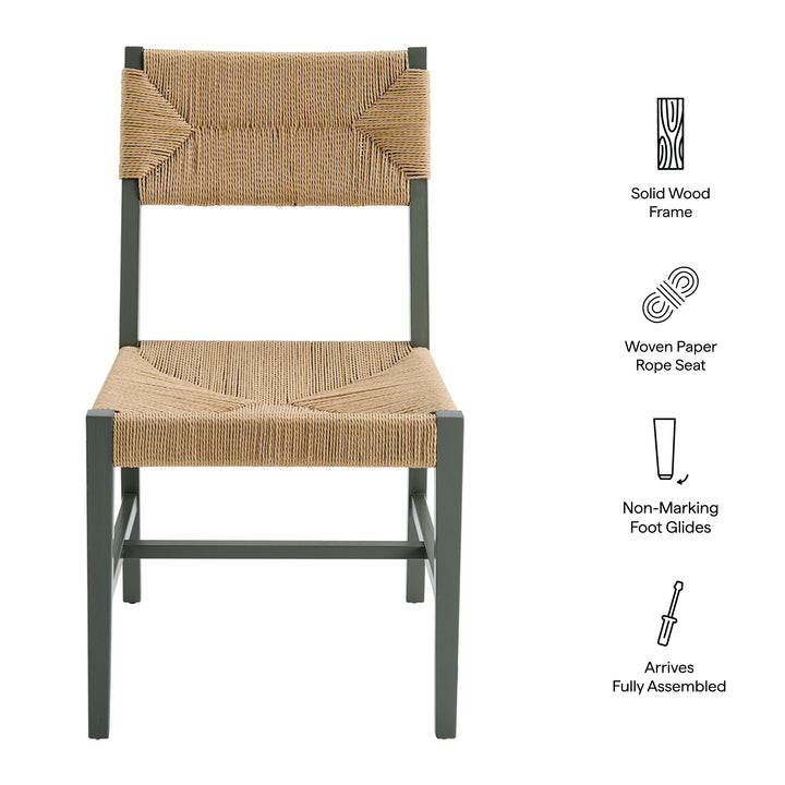 Bodie Wood Dining Chair Set of 2 in Light Gray Natural