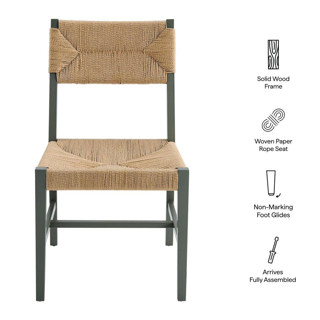 Bodie Wood Dining Chair Set of 2 in Light Gray Natural