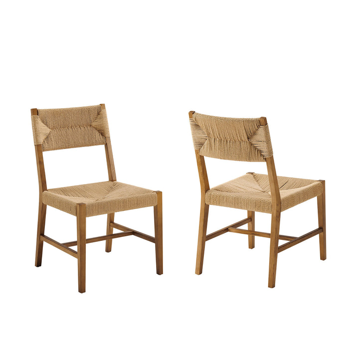 Bodie Wood Dining Chair Set of 2 in Natural Natural
