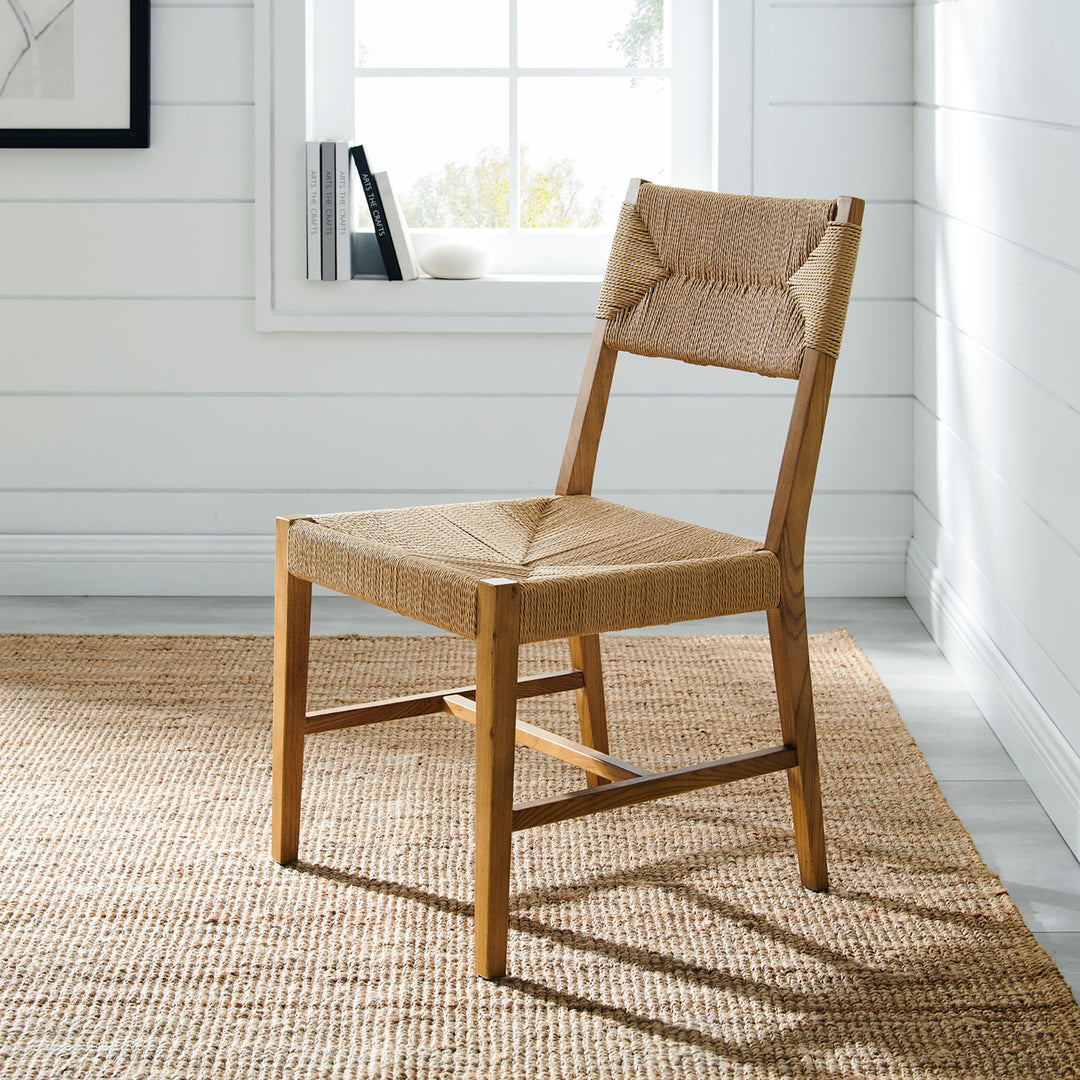 Bodie Wood Dining Chair Set of 2 in Natural Natural