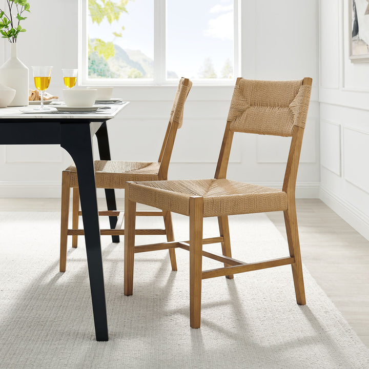 Bodie Wood Dining Chair Set of 2 in Natural Natural