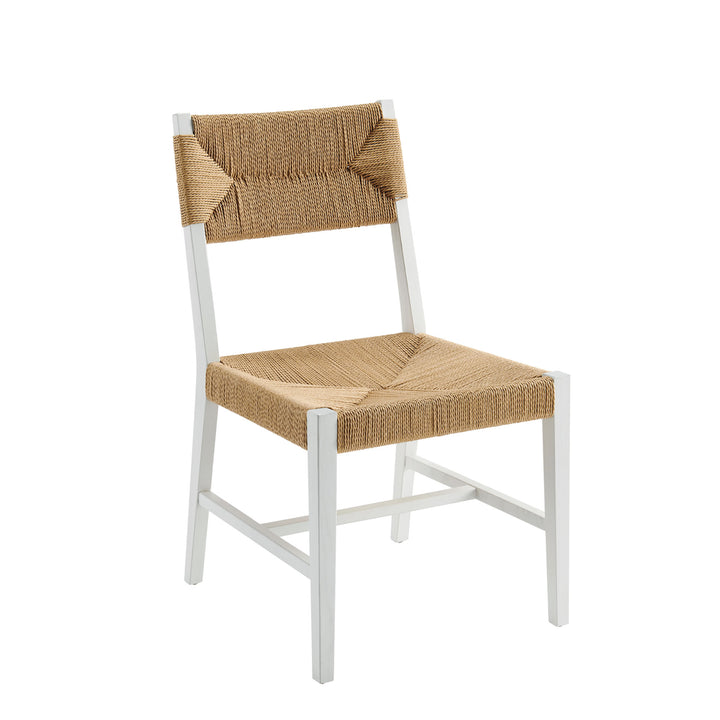Bodie Wood Dining Chair Set of 2 in White Natural