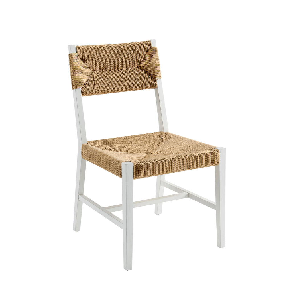 Bodie Wood Dining Chair Set of 2 in White Natural