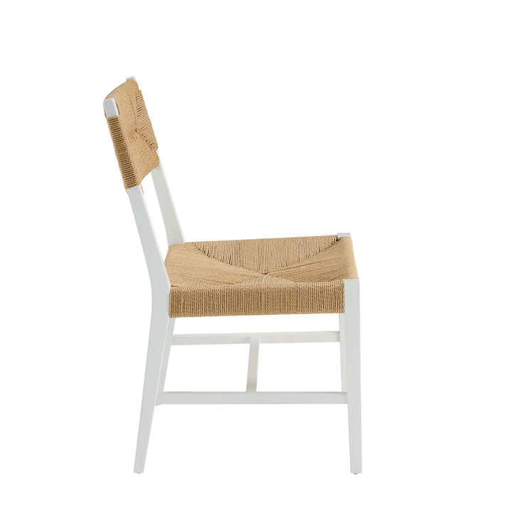 Bodie Wood Dining Chair Set of 2 in White Natural