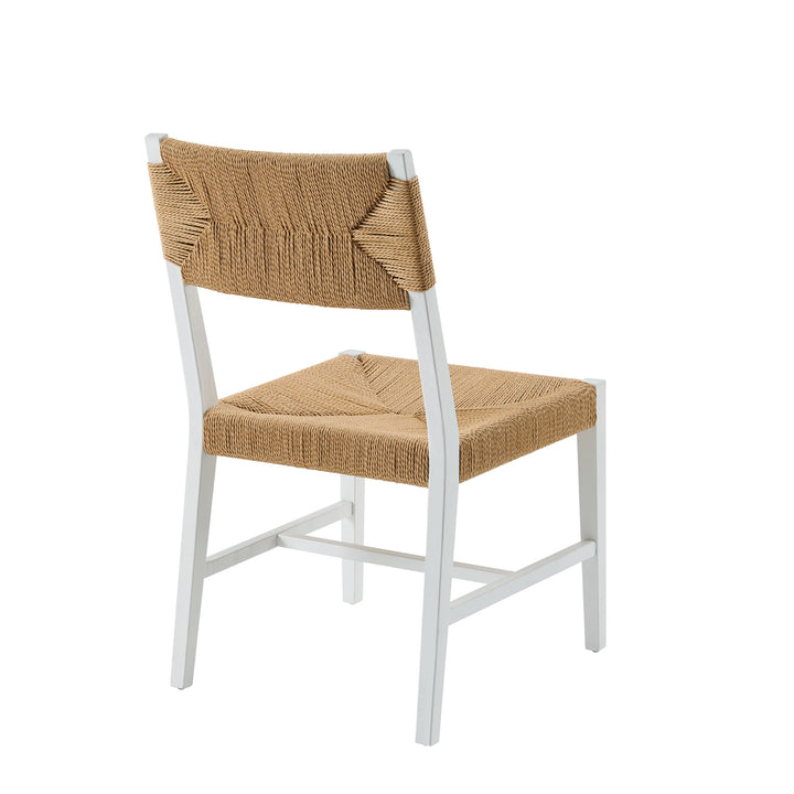 Bodie Wood Dining Chair Set of 2 in White Natural