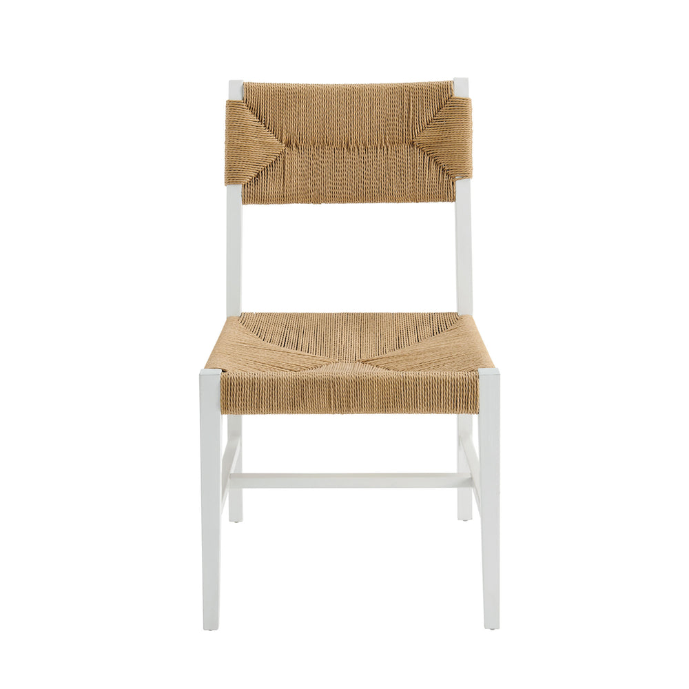 Bodie Wood Dining Chair Set of 2 in White Natural