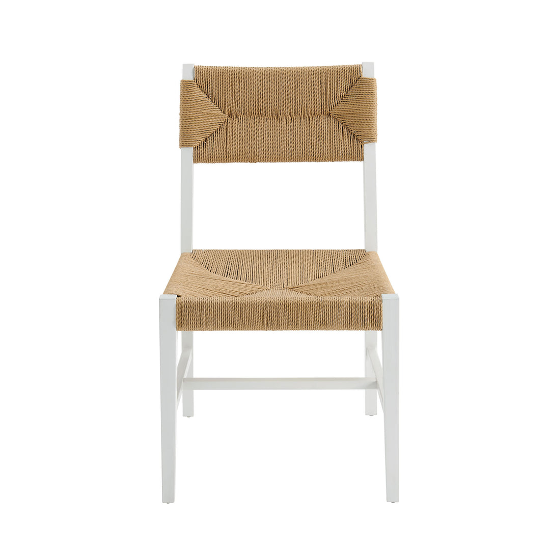 Bodie Wood Dining Chair Set of 2 in White Natural