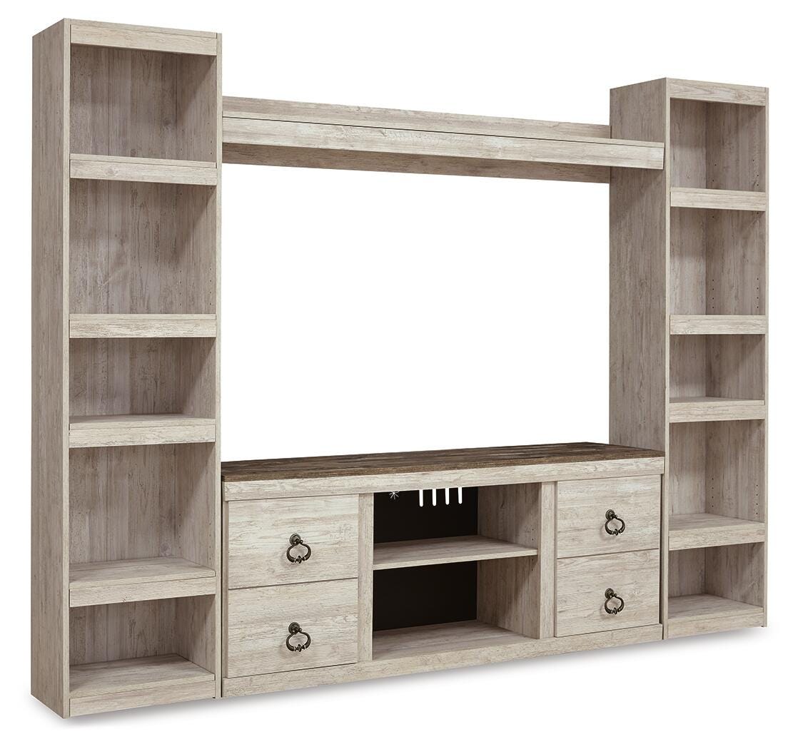 Willowton 4-Piece Entertainment Center - Beige (1)