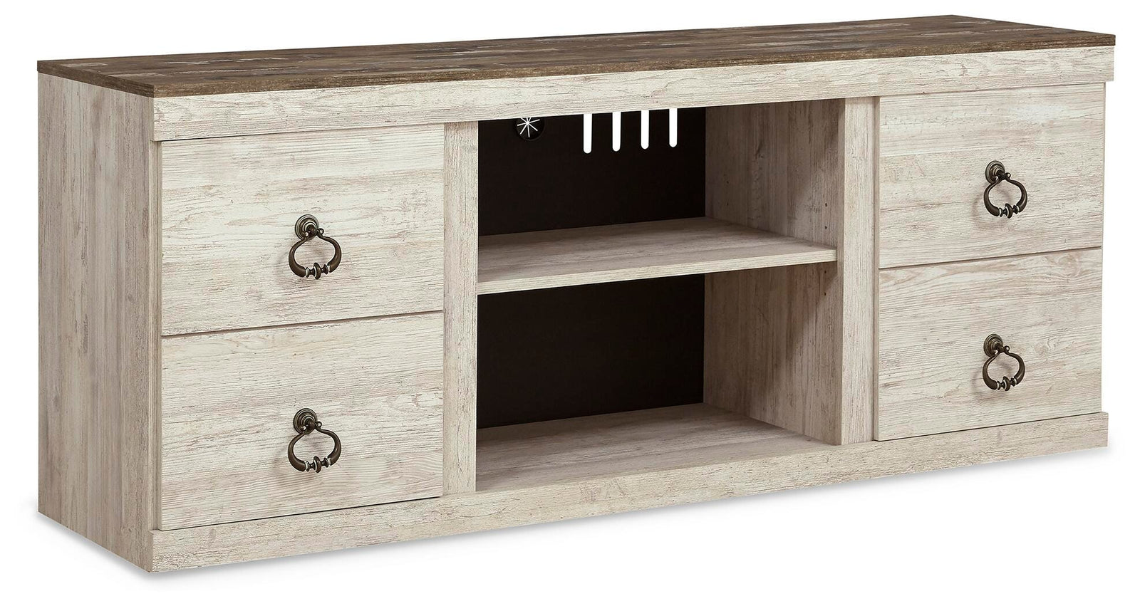 Willowton 60" TV Stand - Light Brown (1)