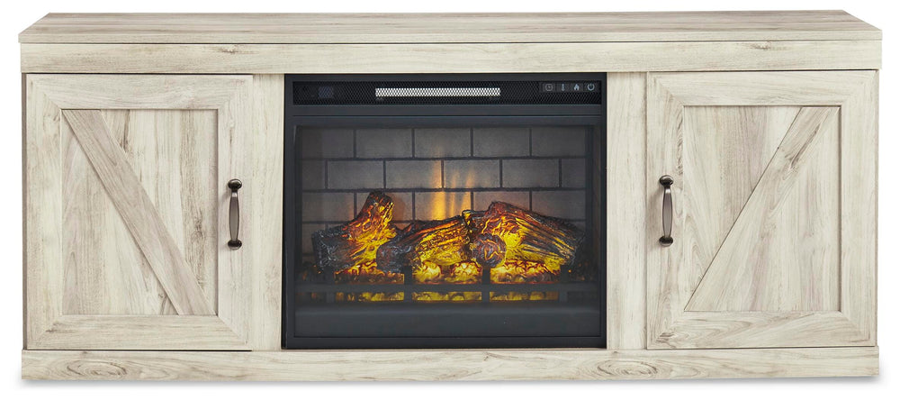 Bellaby 4-Piece Entertainment Center with Electric Fireplace - Beige (4)