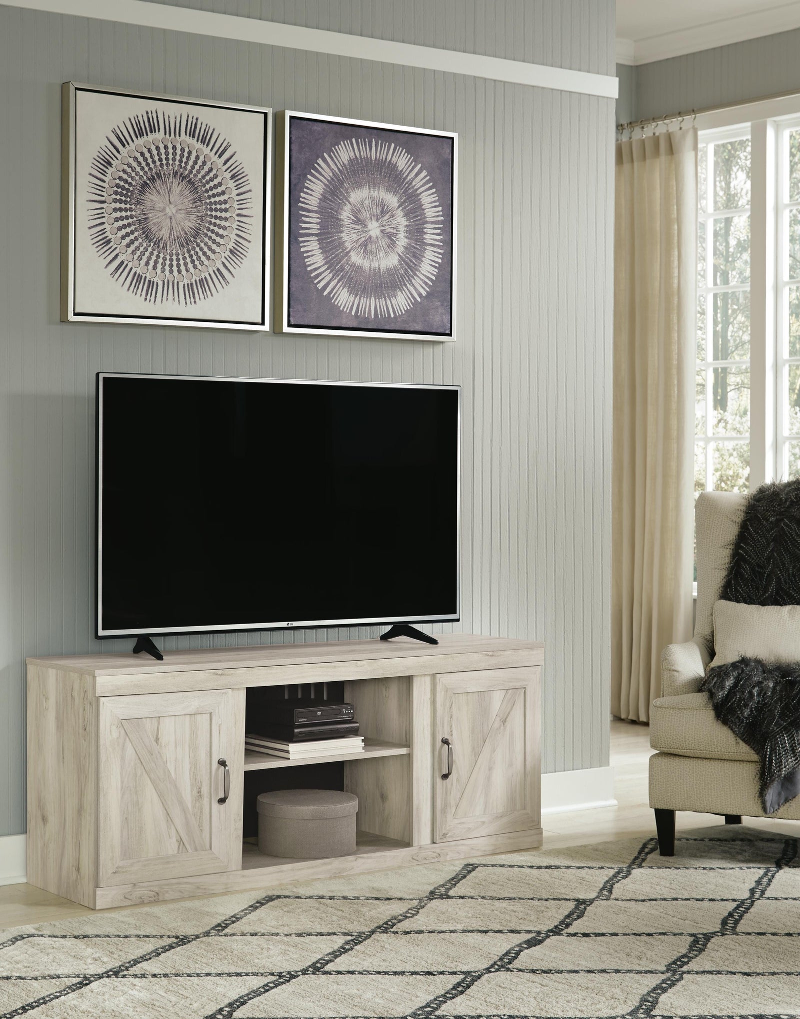 Bellaby 60" TV Stand - Beige (2)