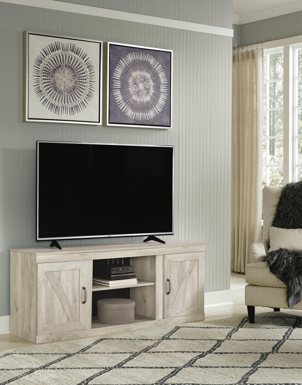 Bellaby 60" TV Stand - Beige (2)