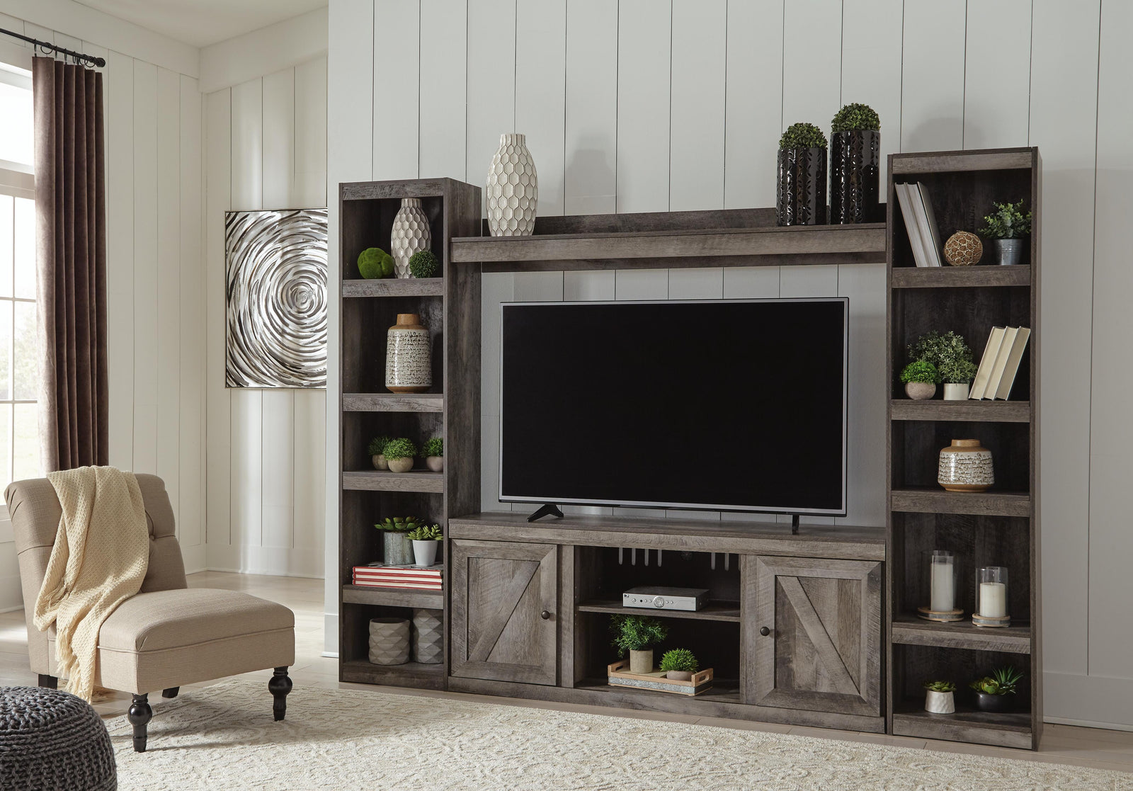 Wynnlow 4-Piece Entertainment Center - Gray (2)