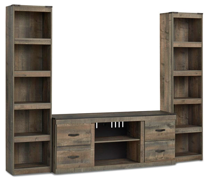 Trinell 3-Piece Entertainment Center - Dark Brown (1)