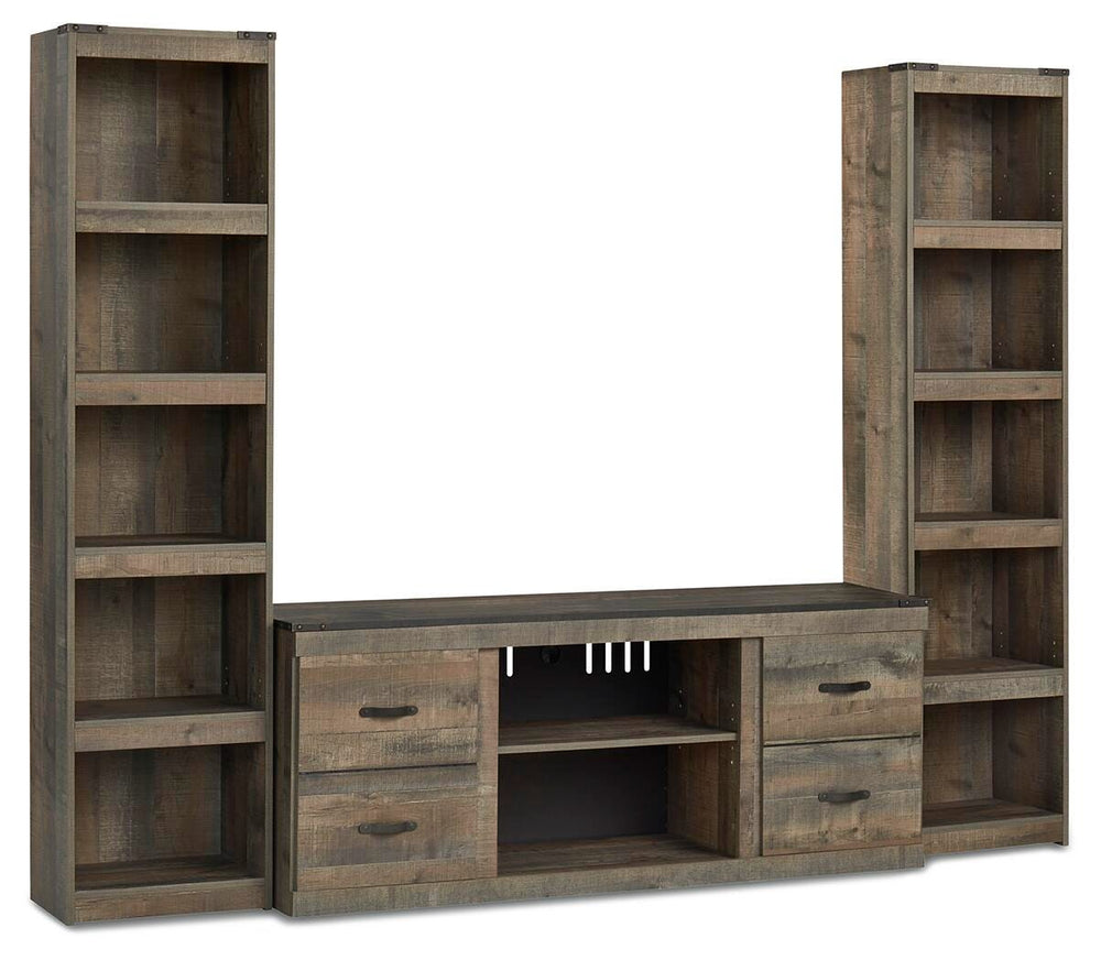 Trinell 3-Piece Entertainment Center - Dark Brown (1)