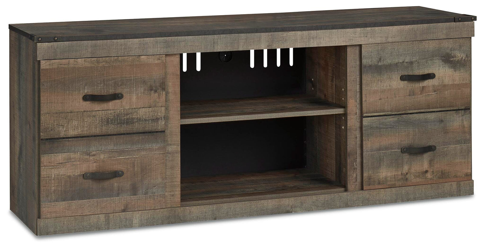 Trinell 60" TV Stand - Dark Brown (1)