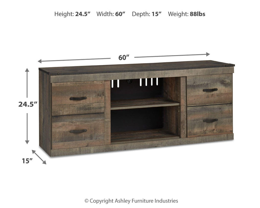 Trinell 60" TV Stand - Dark Brown (8)