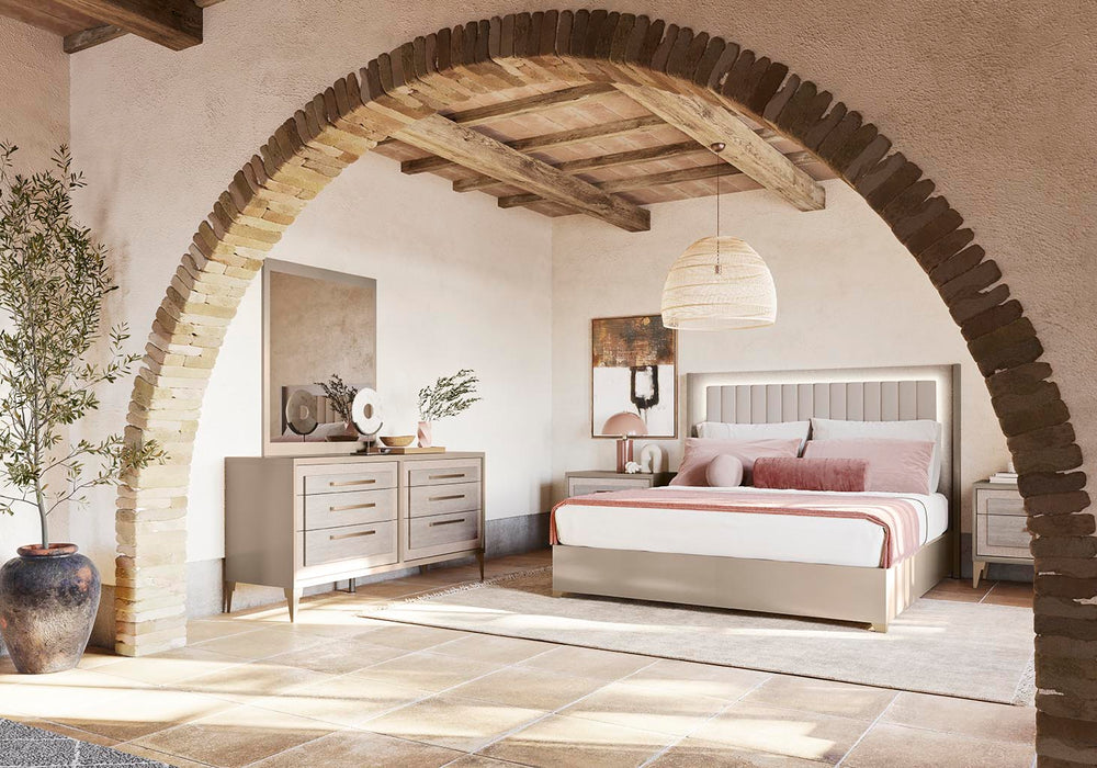 ALF Italia Ellen nightstand in beige and whitened oak