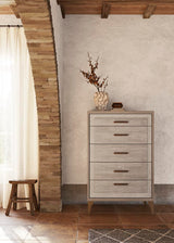 ALF Italia Ellen dresser in beige and whitened oak