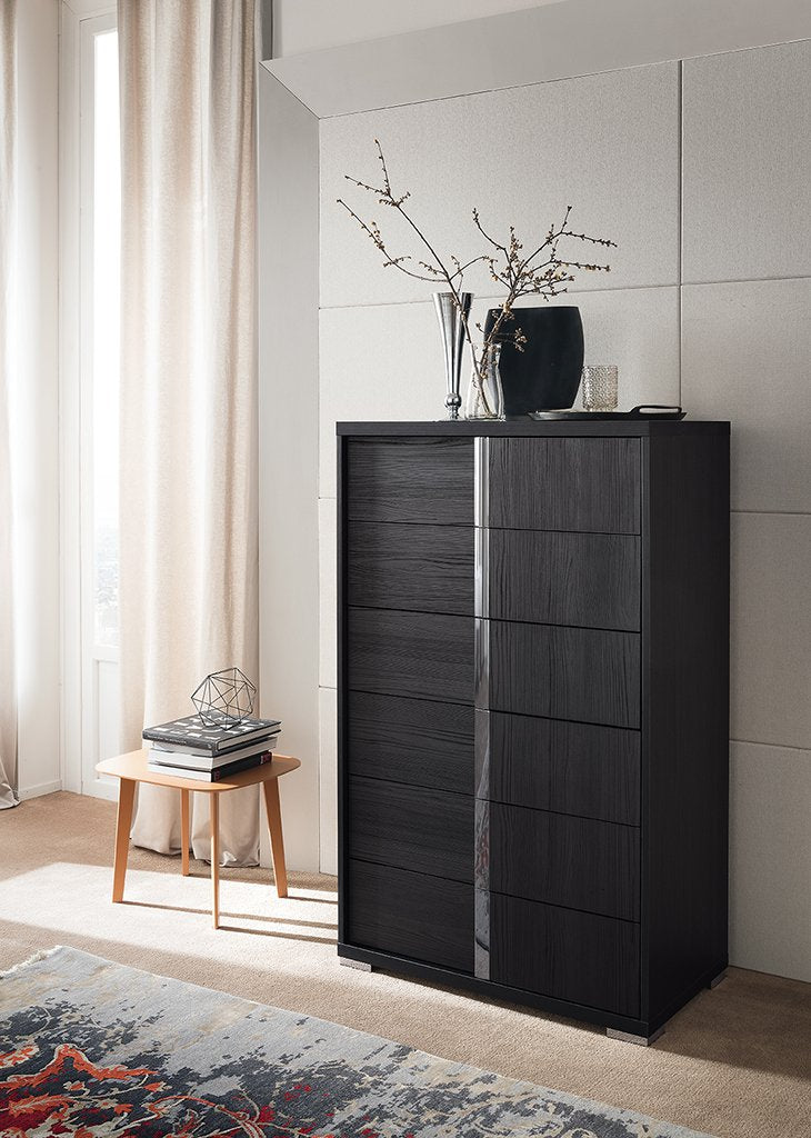 ALF Italia Etna tall chest in black pine