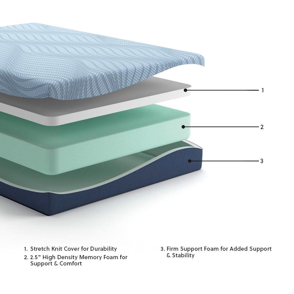Peak 2.0 10 Memory Foam Queen Mattress - Blue (6)