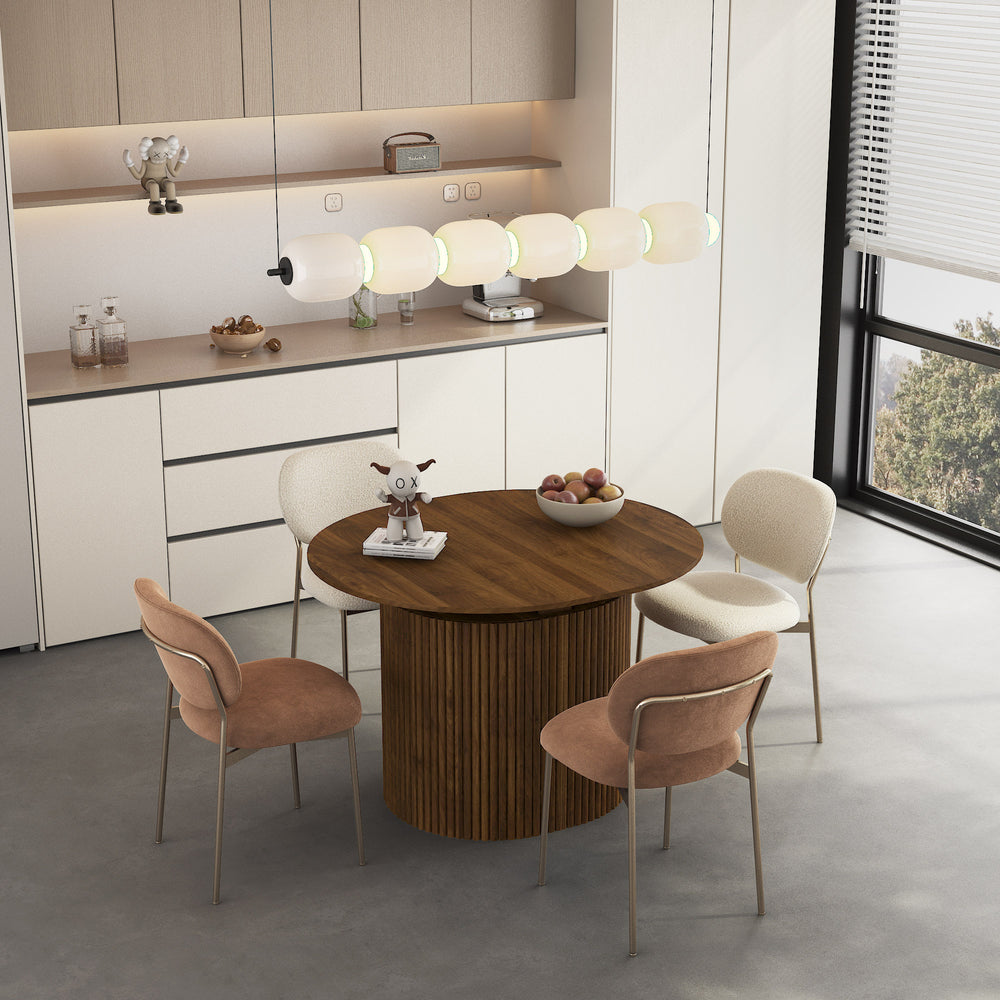 Extendable Foldable Wood Dining Table, Rectangle, Seats Up to 10