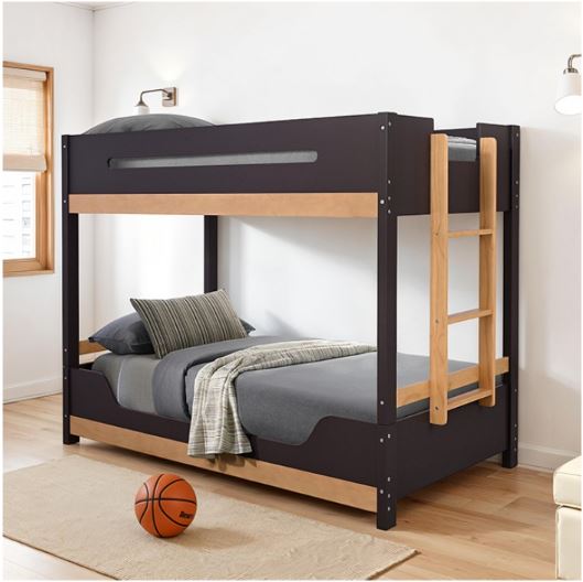 Nestor Twin/Twin Bunk Bed &  2 Twin Mattress