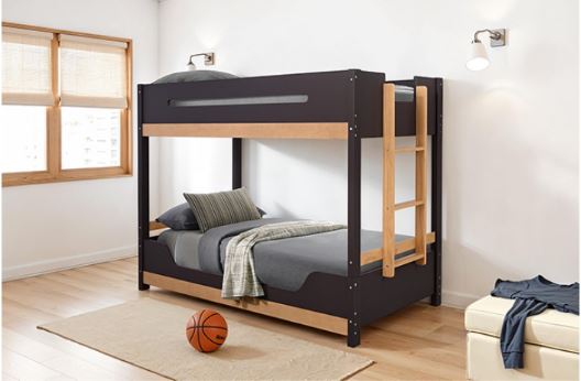 Nestor Twin/Twin Bunk Bed &amp;  2 Twin Mattress