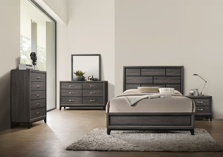 Furniture of America Errico Contemporary King Panel Bed - Gray