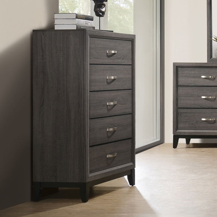 Furniture of America Errico Contemporary King Panel Bed - Gray