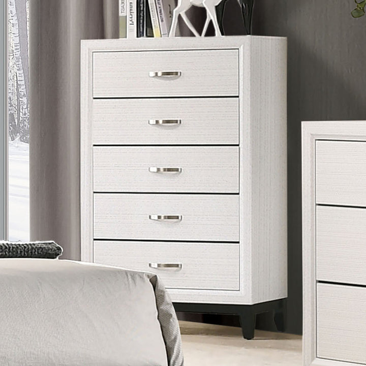 Furniture of America Errico 5-Drawer Chest - White