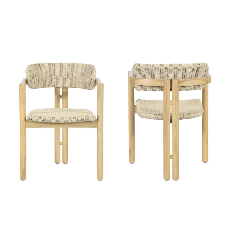 Sedona Wood And Wicker Patio Dining Chair (2 Per Carton)