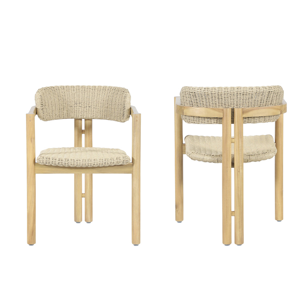 Sedona Wood And Wicker Patio Dining Chair (2 Per Carton)