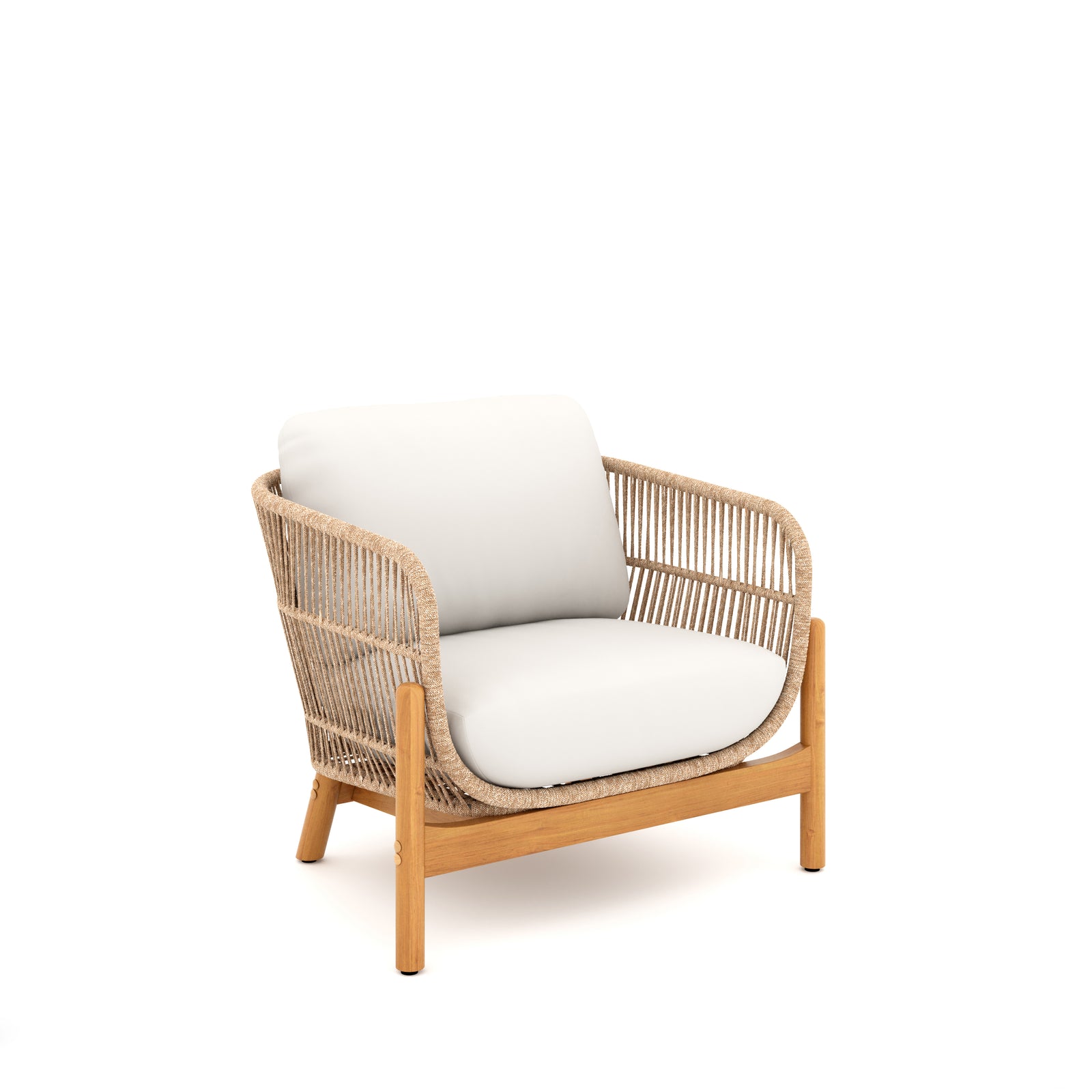 Solstice Rope Club  Chair-Linen Beige