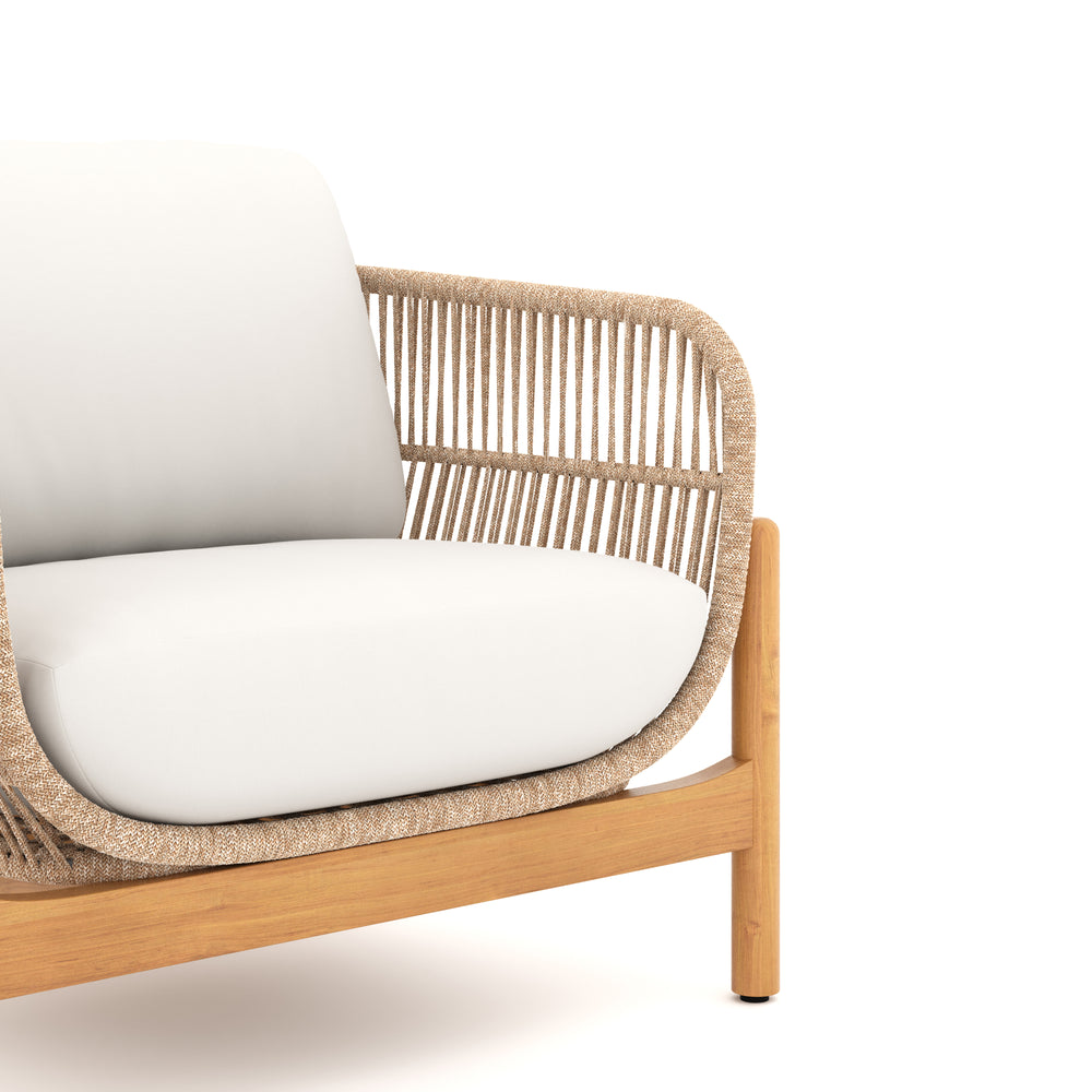 Solstice Rope Club  Chair-Linen Beige
