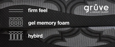 12 Inch Ashley Hybrid King Mattress - Gray