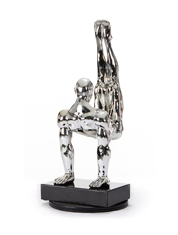 SZ0173 Modern Silver Gymnast-B Sculpture