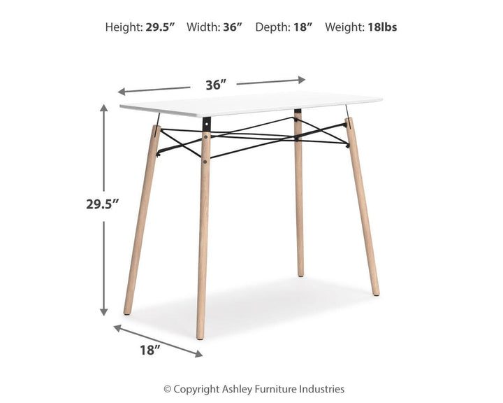 Jaspeni Home Office Desk - White (9)
