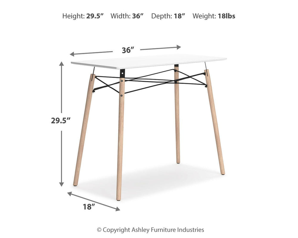 Jaspeni Home Office Desk - White (9)