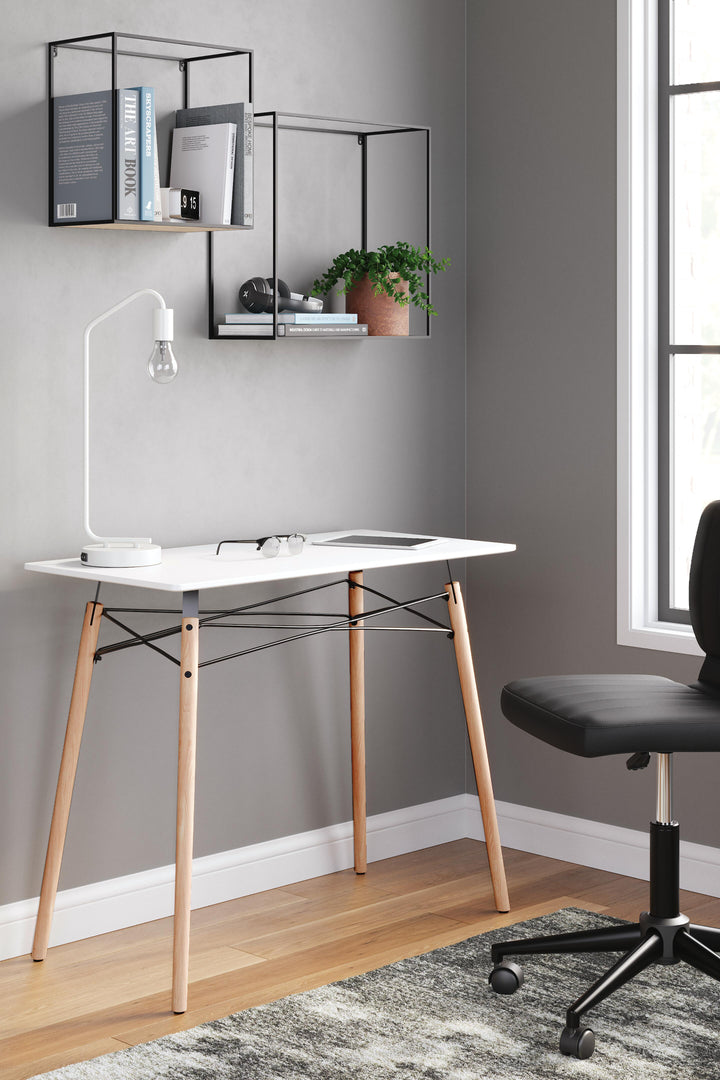 Jaspeni Home Office Desk - White (2)