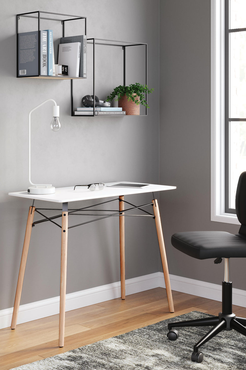 Jaspeni Home Office Desk - White (2)