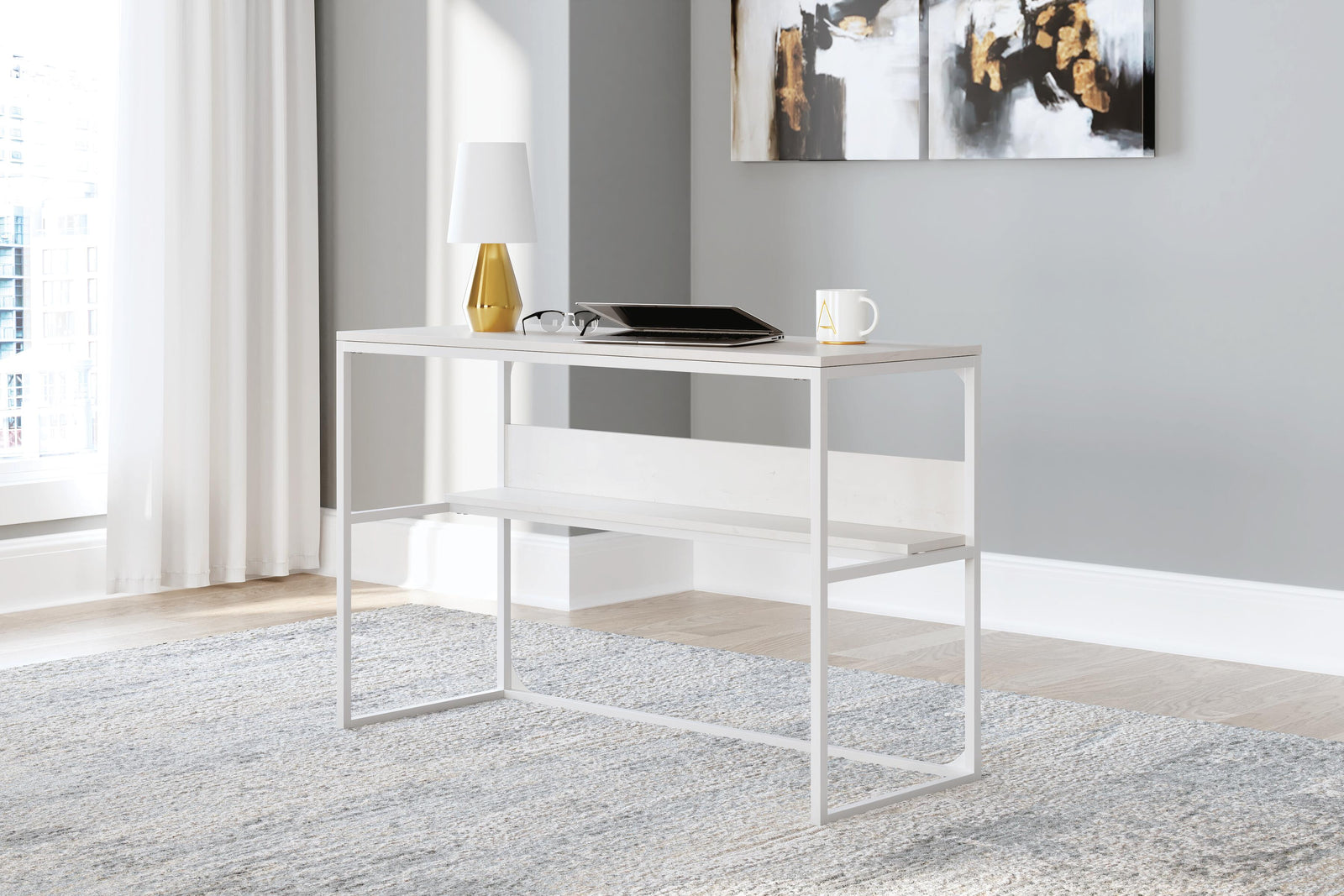 Deznee Home Office Desk - White (2)