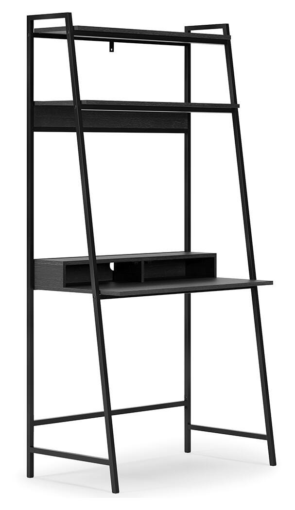 Yarlow 36" Home Office Desk with Shelf - Black (1)